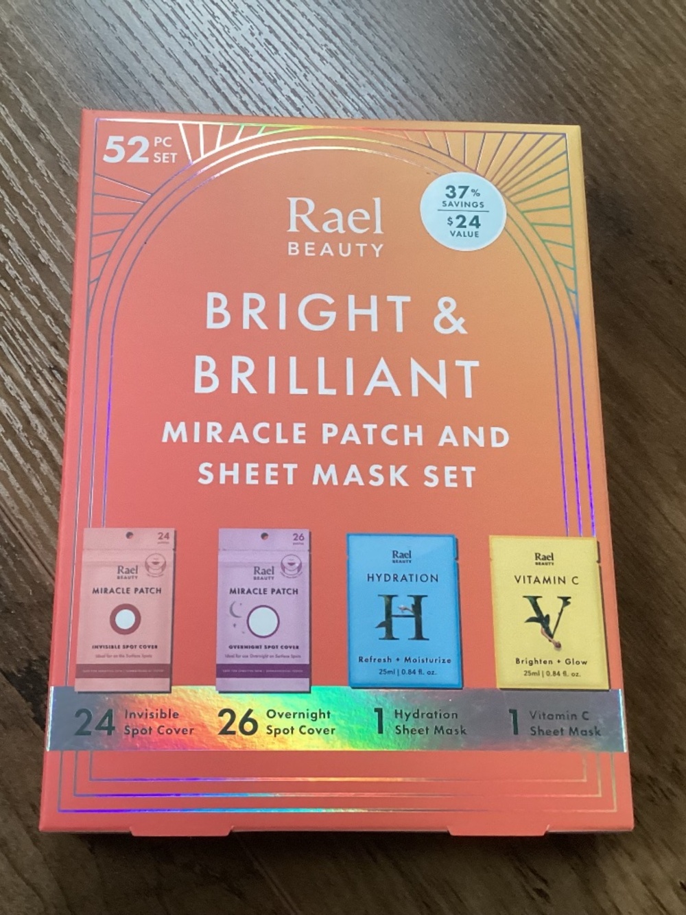 Rael Beauty Bright & Brilliant Miracle patch and Sheet mask set New